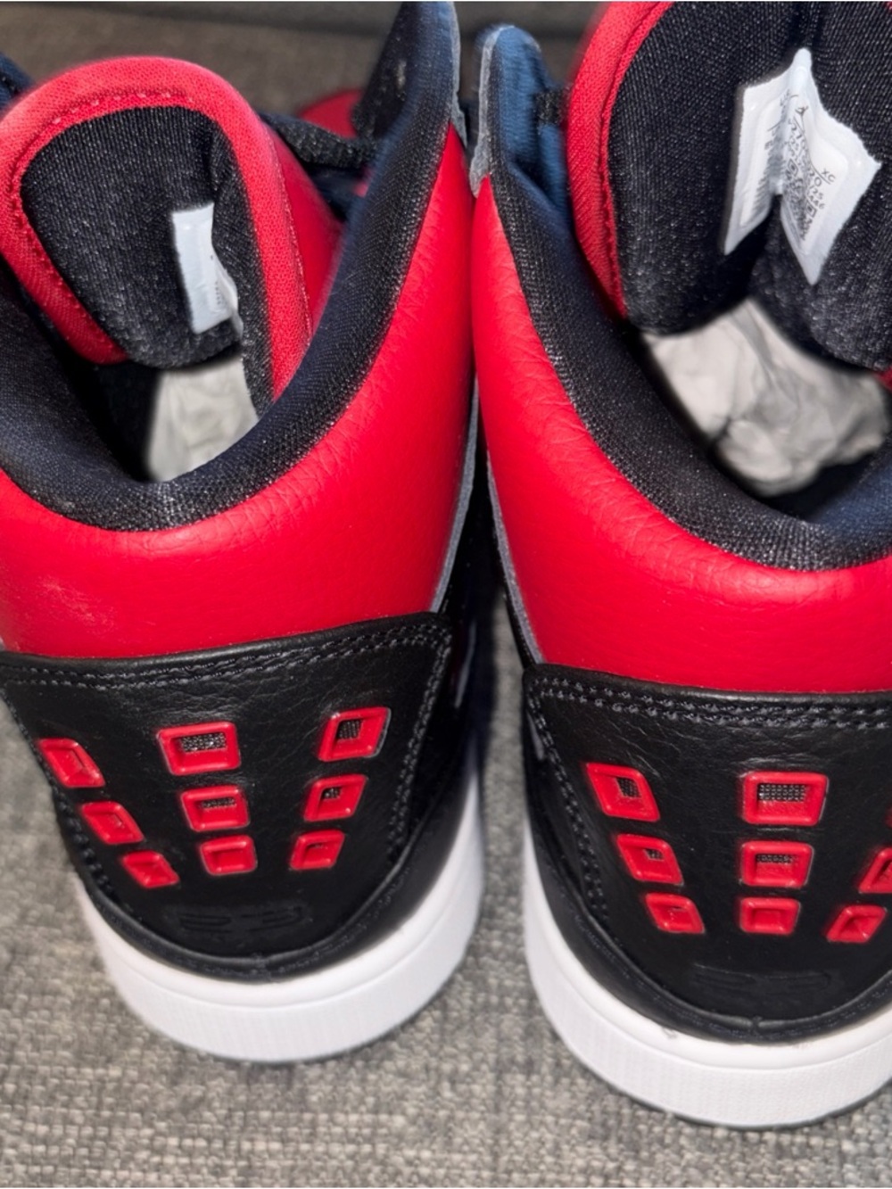 New Nike Jordan Flight 1 Bred Black & Red High-Top Sneakers Men’s Size:9 - Picture 3 of 5
